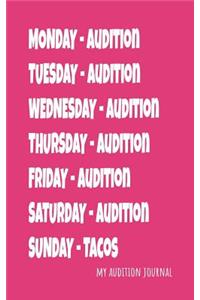 My Audition Journal