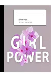 Girl Power Composition Notebook College Ruled
