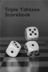 Triple Yahtzee Scorebook: Ultimate Score Sheet of Yahtzee Dice Games, 6x9 Inch, 100 Pages