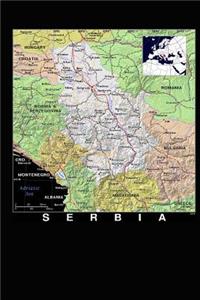 Modern Day Map of Serbia Journal