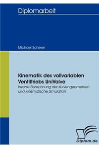 Kinematik des vollvariablen Ventiltriebs UniValve