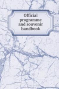 Official programme and souvenir handbook
