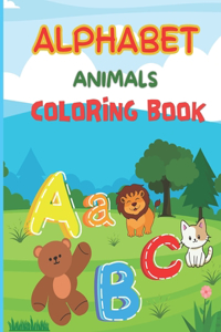 A-Z Simple Animal Alphabet Coloring Book