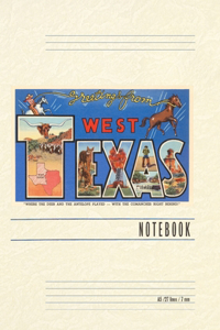 Vintage Lined Notebook Greetings from West Texas