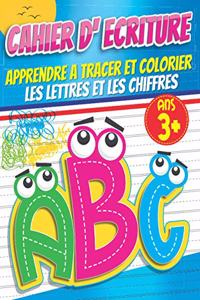 Cahier d'écriture apprendre à tracer et colorier les lettre et les chiffres