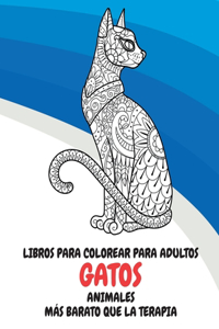 Libros para colorear para adultos - Más barato que la terapia - Animales - Gatos