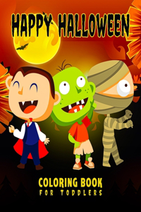 happy halloween coloring book for toddlers