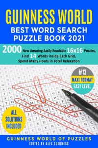 Guinness World Best Word Search Puzzle Book 2021 #13 Maxi Format Easy Level
