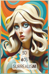 Coloring Book for Adults - 3D 60s Surrealism