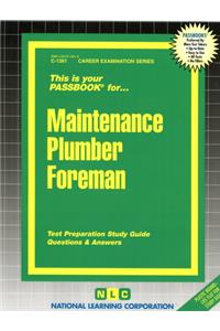 Maintenance Plumber Foreman