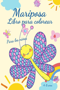 Libro para colorear de mariposas para niños de 4 a 8 años