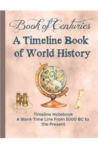 Book of Centuries A Timeline book of World History Timeline Notebook A Blank Time Line from 5000 BC to the Present