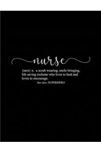 Nurse a scrub wearing, smile bringing, life saving rockstar