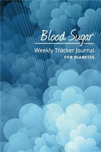 Blood Sugar Weekly Tracker Journal For Diabetes: Blue Theme