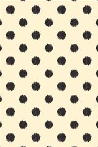 Black Doodled Polka Dots Notebook