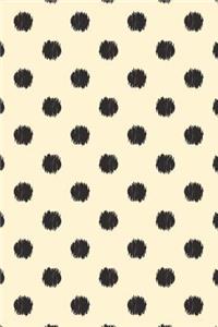 Black Doodled Polka Dots Notebook