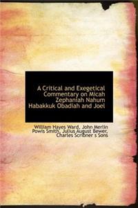 A Critical and Exegetical Commentary on Micah Zephaniah Nahum Habakkuk Obadiah and Joel