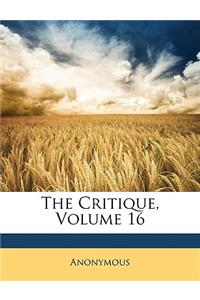 The Critique, Volume 16