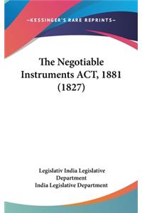 The Negotiable Instruments ACT, 1881 (1827)