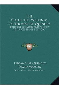 The Collected Writings of Thomas de Quincey