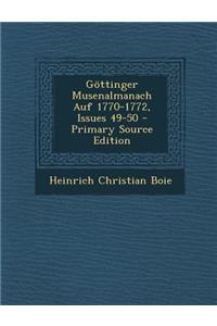 Gottinger Musenalmanach Auf 1770-1772, Issues 49-50
