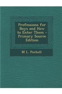 Professions for Boys and How to Enter Them