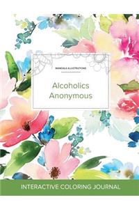 Adult Coloring Journal: Alcoholics Anonymous (Mandala Illustrations, Pastel Floral)