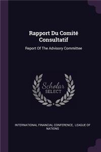 Rapport Du Comité Consultatif