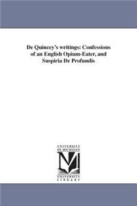 De Quincey's writings
