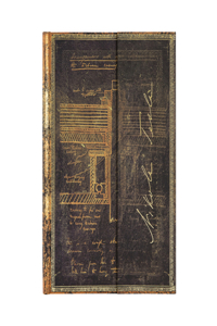 Paperblanks Tesla, Sketch of a Turbine Embellished Manuscripts Collection Hardcover Ultra Lined Wrap Closure 144 Pg 120 GSM