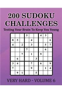 200 Sudoku Challenges - Very Hard - Volume 6