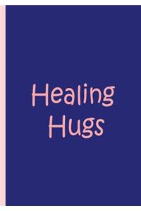 Healing Hugs - Blue and Pink Notebook / Collectible Journal / Blank Lined Pages