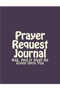 Prayer Request Journal