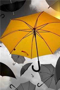 Bright Yellow Umbrella on a Stormy Day Journal