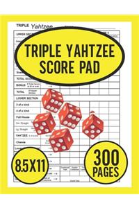 Triple Yahtzee Score Pad