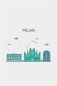Milan Minimalist Travel Notebook [Lined] [6x9] [110 pages]