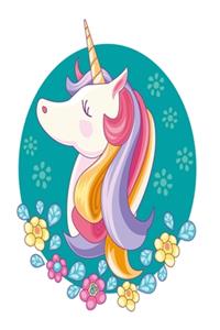 Unicorn head with flowers