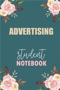 Advertising Student Notebook: Notebook Diary Journal for Advertising Major College Students University Supplies