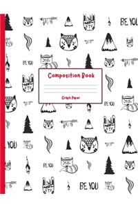 Composition Book: with 5x5 Graph Paper - Cute Tribal Cover