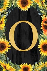 O - Monogrammed Sunflower Journal