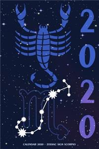 Calendar 2020 - Zodiac Sign Scorpio