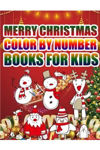 Merry Christmas Color By Number Books For Kids