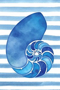 Ocean Blue Sea Shell Watercolor Journal