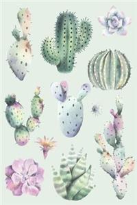Cactus Notebook. College Ruled Blank Journal