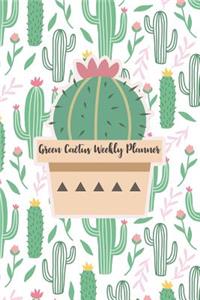 Green Cactus Weekly Planner