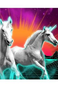 Retro 80's Unicorn Notebook