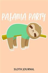 Pajama Party Sloth Journal