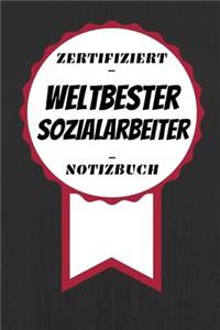 Notizbuch - Zertifiziert - Weltbester - Sozialarbeiter