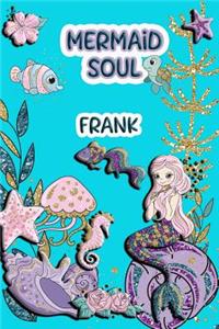 Mermaid Soul Frank: Wide Ruled Composition Book Diary Lined Journal