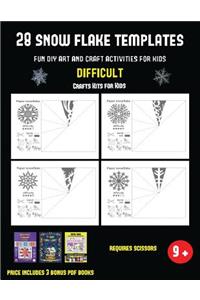 Crafts Kits for Kids (28 snowflake templates - Fun DIY art and craft activities for kids - Difficult)